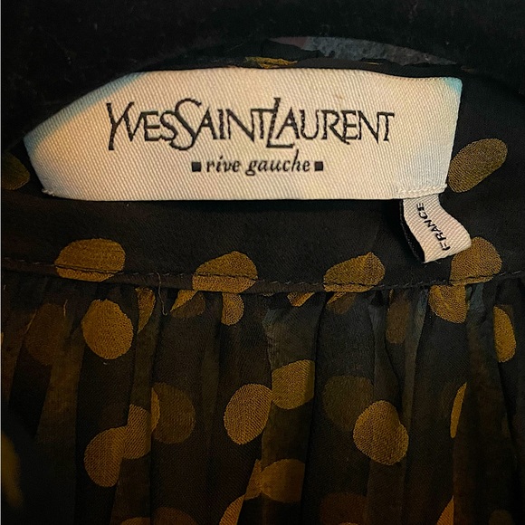 Yves Saint Laurent Sheer Polka Dot Blouse - Picture 8 of 8